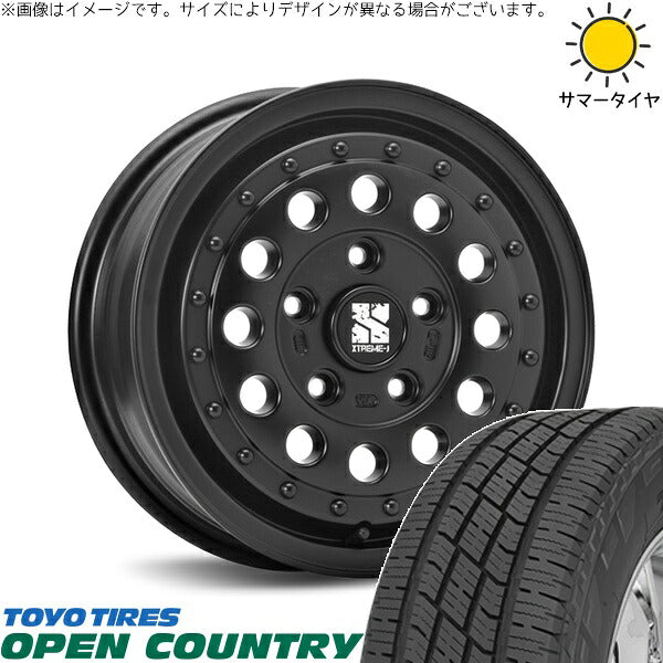 トーヨータイヤ オープンカントリー H/T2 215/70R16 + エクストリームJ ラギッド サテンブラック 16インチ 6.5J +38 6H139.7P サマー・ホイール4本セット。1枚目。