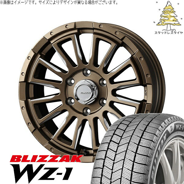 ブリヂストン ブリザック WZ-1 215/60R17 + マッコイズ RV-5 ブロンズミーリング 17インチ 6.5J +38 6H139.7P スタッドレス・ホイール4本セット。1枚目。