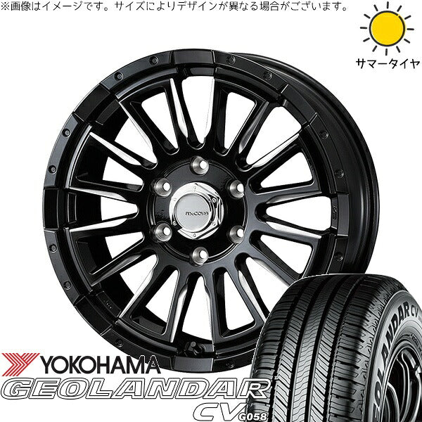 ヨコハマタイヤ ジオランダーCV G058 215/65R16 + マッコイズ RV-5 ブラックミーリング 16インチ 6.5J +38 6H139.7P サマー・ホイール4本セット。1枚目。