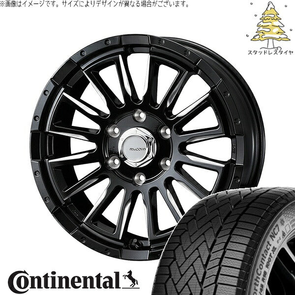 コンチネンタル ノースコンタクト セブン (NorthContact7) 215/60R17 + マッコイズ RV-5 ブラックミーリング 17インチ 6.5J +38 6H139.7P スタッドレス・ホイール4本セット。1枚目。
