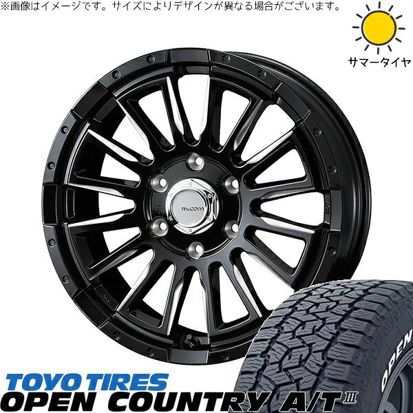 トーヨータイヤ オープンカントリー A/T3 215/70R16 + マッコイズ RV-5 ブラックミーリング 16インチ 6.5J +38 6H139.7P サマー・ホイール4本セット。1枚目。