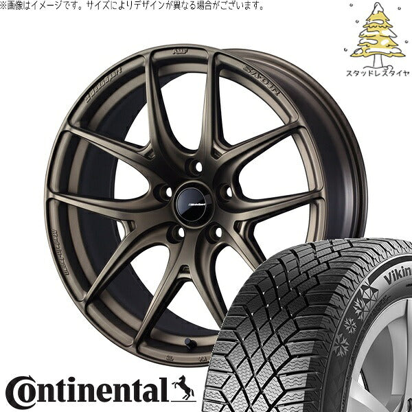 コンチネンタル バイキングコンタクト7 175/65R15 + ウェッズスポーツ SA01R EJブロンズ 15インチ 6J +48 4H100P スタッドレス・ホイール4本セット。1枚目。