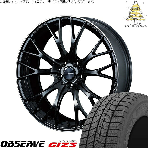 トーヨータイヤ オブザーブ GIZ3 195/50R19 + ウェッズスポーツ SA20R メタルブラックF 19インチ 8.5J +45 5H114.3P スタッドレス・ホイール4本セット。1枚目。