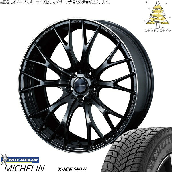 ミシュラン エックスアイス スノー 245/40R20 + ウェッズスポーツ SA20R メタルブラックF 20インチ 8.5J +45 5H114.3P スタッドレス・ホイール4本セット。1枚目。