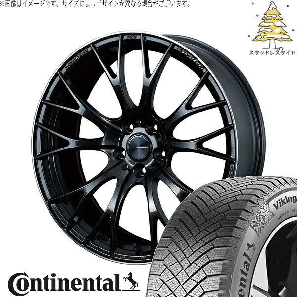 コンチネンタル バイキングコンタクト8 255/50R20 + ウェッズスポーツ SA20R メタルブラックF 20インチ 8.5J +45 5H114.3P スタッドレス・ホイール4本セット。1枚目。
