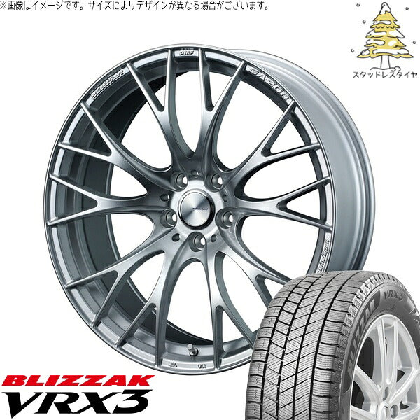 ブリヂストン ブリザック VRX3 245/40R20 + ウェッズスポーツ SA20R VIシルバー 20インチ 8.5J +38 5H114.3P スタッドレス・ホイール4本セット。1枚目。