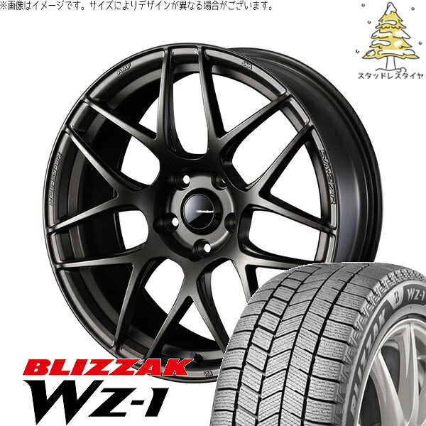 ブリヂストン ブリザック WZ-1 225/55R18 + ウェッズスポーツ SA27R EJブロンズ 18インチ 8J +42 5H114.3P スタッドレス・ホイール4本セット。1枚目。