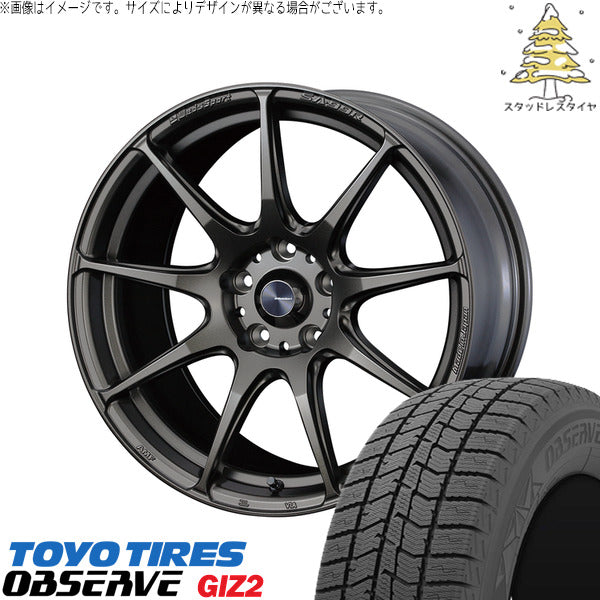 トーヨータイヤ OBSERVE 225/50R17 + ウェッズスポーツ SA99R EJブロンズ 17インチ 7J +40 5H114.3P スタッドレス・ホイール4本セット。1枚目。