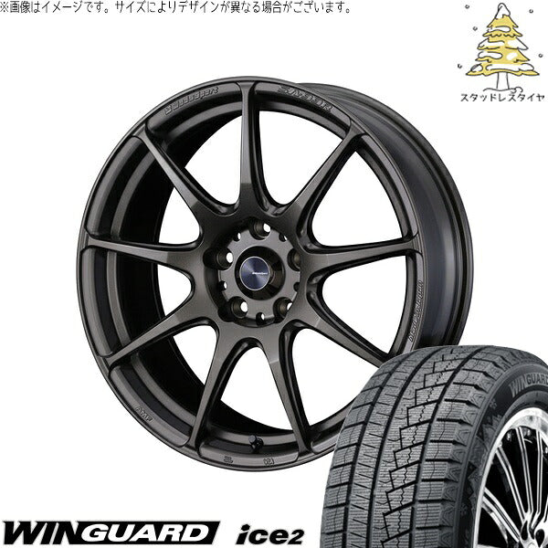 ネクセン ウィンガード アイス2 215/45R17 + ウェッズスポーツ SA99R EJブロンズ 17インチ 7J +40 5H114.3P スタッドレス・ホイール4本セット。1枚目。