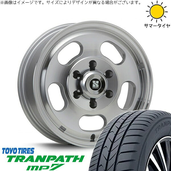 トーヨータイヤ トランパス MP7 215/65R16 + エクストリームJ D:SLOT シルバーポリッシュ 16インチ 6.5J +38 6H139.7P サマー・ホイール4本セット。1枚目。
