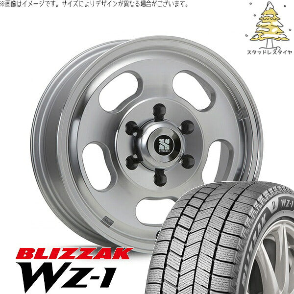 ブリヂストン ブリザック WZ-1 215/65R16 + エクストリームJ D:SLOT シルバーポリッシュ 16インチ 6.5J +38 6H139.7P スタッドレス・ホイール4本セット。1枚目。