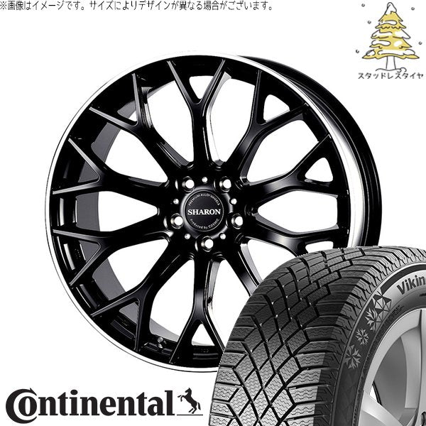 コンチネンタル バイキングコンタクト セブン (VikingContact7) 235/60R18 + ヴェネルディ シャロン ブラックリムポリッシュ 18インチ 8J +42 5H114.3P スタッドレス・ホイール4本セット。1枚目。