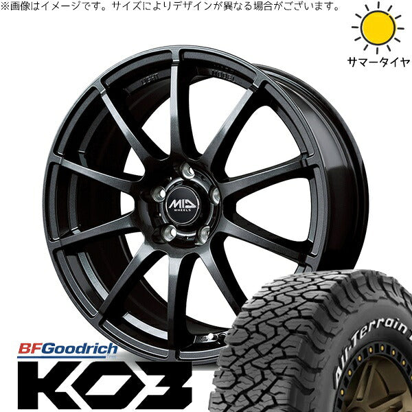 BFグッドリッチ オールテレーン T/A KO3 215/70R16 + MIDホイール スタッグ ストロングガンメタ 16インチ 6.5J +48 5H114.3P サマー・ホイール4本セット。1枚目。