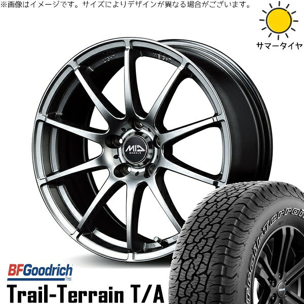 BFグッドリッチ トレイルテレーン T/A 225/65R17 + MIDホイール スタッグ メタリックグレー 17インチ 7J +48 5H114.3P サマー・ホイール4本セット。1枚目。