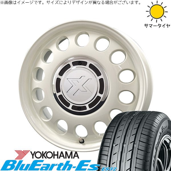 ヨコハマタイヤ ブルーアース ES32 175/65R15 + クロスブラッド スティール ミスティックホワイト 15インチ 6J +32 4H100P サマー・ホイール4本セット。1枚目。
