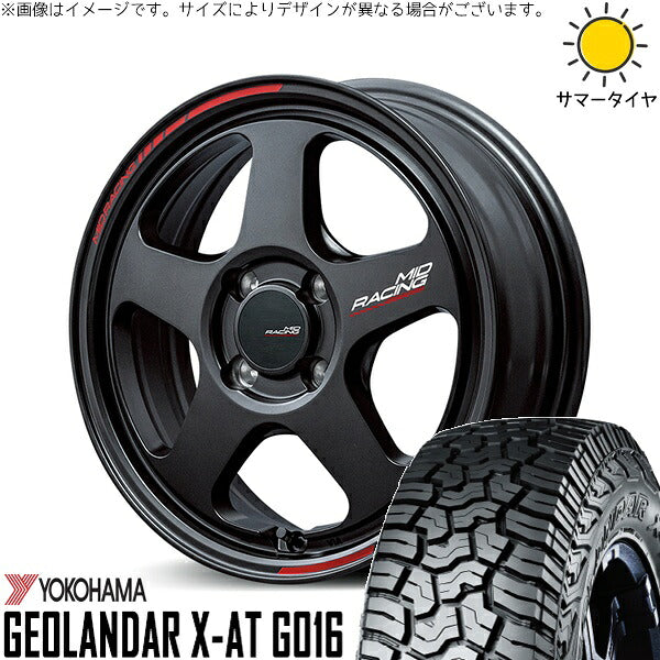 ヨコハマタイヤ ジオランダー X-AT G016 185/60R16 + MIDレーシング TR50 ターマックブラック 16インチ 6J +45 4H100P サマー・ホイール4本セット。1枚目。