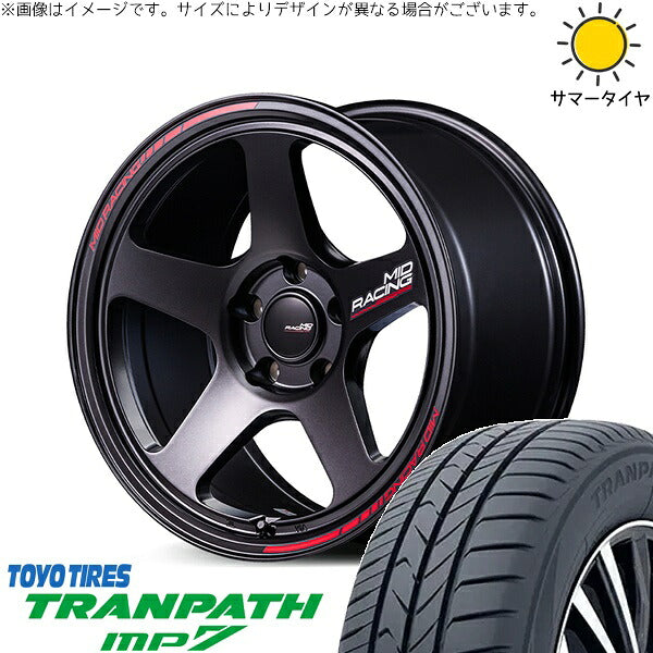 トーヨータイヤ トランパス MP7 225/60R18 + MIDレーシング TR50 ターマックブラック 18インチ 8.5J +45 5H120P サマー・ホイール4本セット。1枚目。