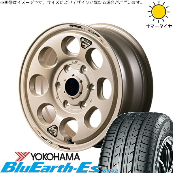 ヨコハマタイヤ ブルーアース ES32 215/70R15 + MIDホイール x DOD ウシャリン セミグロスサンドベージュ 15インチ 6J +33 6H139.7P サマー・ホイール4本セット。1枚目。