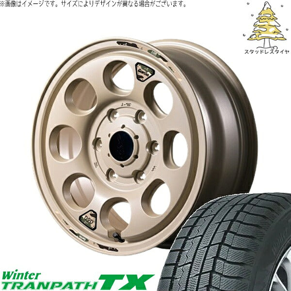 トーヨータイヤ ウィンタートランパス TX 215/65R16 + MIDホイール x DOD ウシャリン セミグロスサンドベージュ 16インチ 6.5J +38 6H139.7P スタッドレス・ホイール4本セット。1枚目。