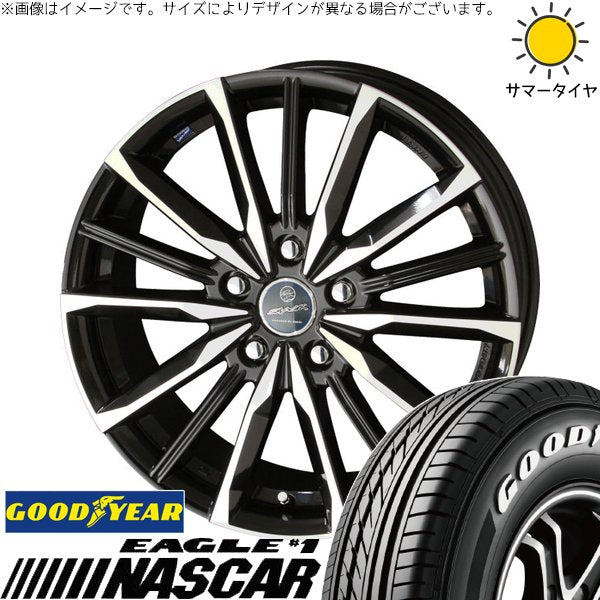 グッドイヤー イーグル ナスカー 215/65R16 + スマック ヴァルキリー サファイアブラックポリッシュ 16インチ 6.5J +53 5H114.3P サマー・ホイール4本セット。1枚目。