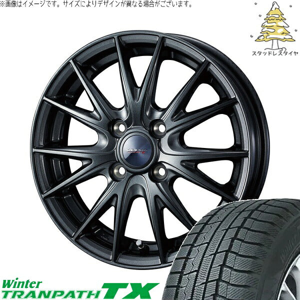 トーヨータイヤ ウィンタートランパス TX 165/55R15 + ヴェルヴァ スポルト2 ディープメタル2 15インチ 5.5J +42 4H100P スタッドレス・ホイール4本セット。1枚目。