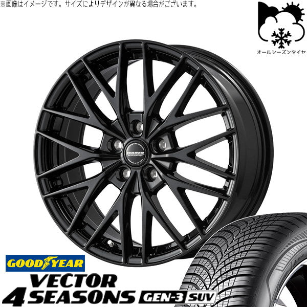 グッドイヤー ベクター4シーズンズ GEN-3 SUV 225/60R18 + ヴァーレン W07 メタリックブラック 18インチ 7.5J +40 5H120P オールシーズン・ホイール4本セット。1枚目。