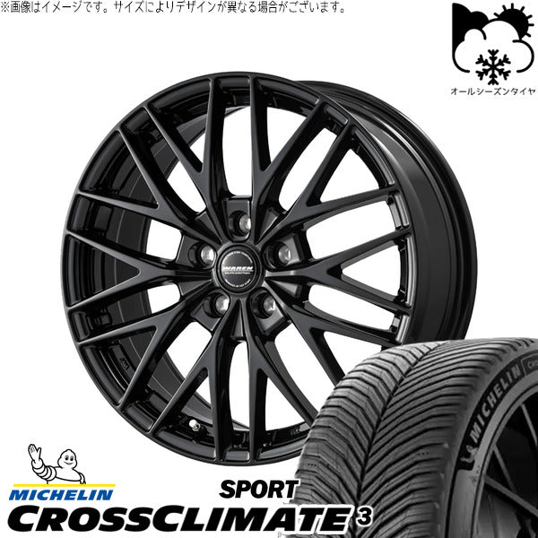 ミシュラン CROSSCLIMATE 3 SPORT 215/40R18 + ヴァーレン W07 メタリックブラック 18インチ 7.5J +48 5H114.3P オールシーズン・ホイール4本セット。1枚目。
