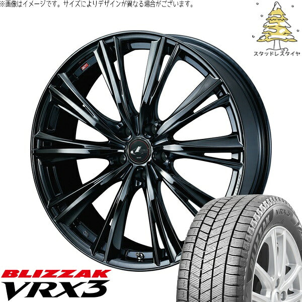 ブリヂストン ブリザック VRX3 245/40R19 + レオニス WX ブラックメタルコート1 19インチ 8J +48 5H114.3P スタッドレス・ホイール4本セット。1枚目。