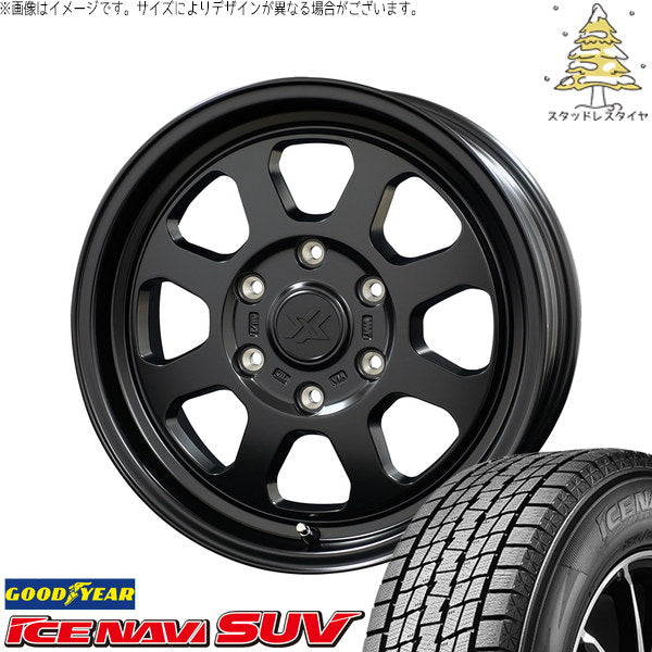 グッドイヤー アイスナビ SUV 215/70R16 + クロスブラッド XB02 サテンブラック 16インチ 6.5J +38 6H139.7P スタッドレス・ホイール4本セット。1枚目。