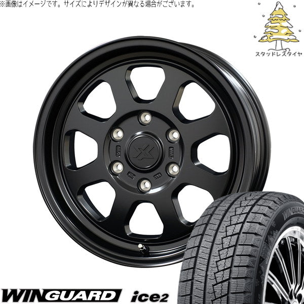 ネクセン ウィンガード アイス2 215/60R17 + クロスブラッド XB02 サテンブラック 17インチ 6.5J +38 6H139.7P スタッドレス・ホイール4本セット。1枚目。