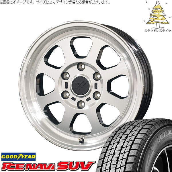 グッドイヤー アイスナビ SUV 215/65R16 + クロスブラッド XB02 ブラックポリッシュ 16インチ 6.5J +38 6H139.7P スタッドレス・ホイール4本セット。1枚目。
