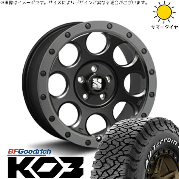 BFグッドリッチ オールテレーン T/A Ko3 (All-Terrain T/A Ko3) 225/70R16 + エクストリームJ XJ03 フラットブラックスモーク 16インチ 7J +35 5H114.3P オールシーズン・ホイール4本セット。1枚目。