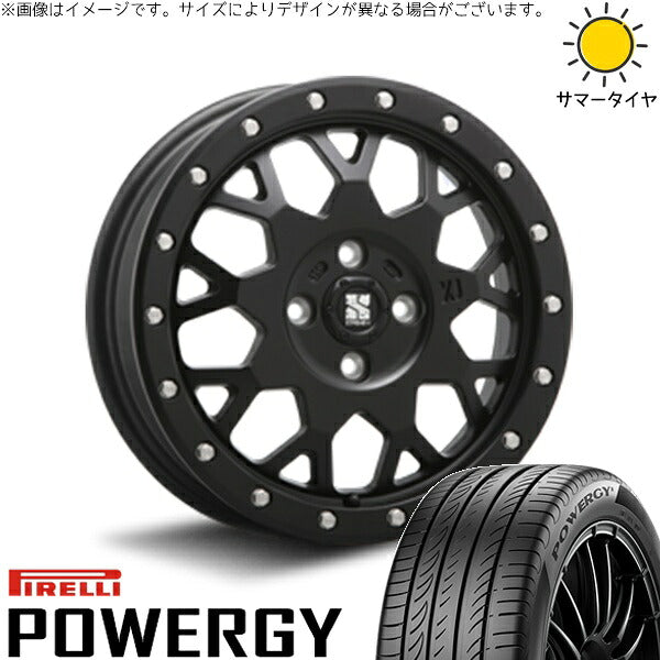 ピレリ パワジー 215/65R16 + エクストリームJ XJ04 サテンブラック 16インチ 6.5J +38 4H100P サマー・ホイール4本セット。1枚目。