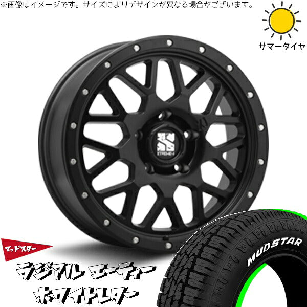 マッドスター ラジアルAT 215/65R16 + エクストリームJ XJ04 サテンブラック 16インチ 7J +35 5H114.3P サマー・ホイール4本セット。1枚目。
