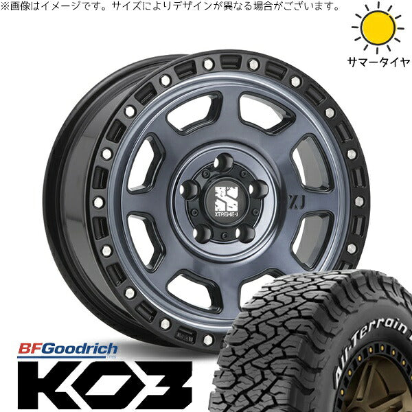 BFグッドリッチ オールテレーン T/A Ko3 (All-Terrain T/A Ko3) 225/70R16 + エクストリームJ XJ07 グロスブラックミルド/インディゴ 16インチ 7J +35 5H114.3P オールシーズン・ホイール4本セット。1枚目。
