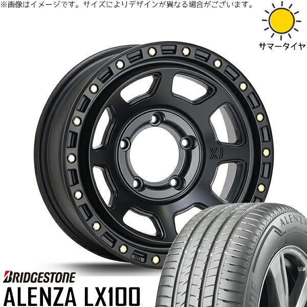 ブリヂストン アレンザ LX100 215/70R16 + エクストリームJ XJ07 サテンブラック 16インチ 5.5J +20 5H139.7P サマー・ホイール4本セット。1枚目。