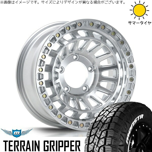 モンスタタイヤ テレーングリッパー 215/70R16 + XTREME-J XJ08 グロスマシンド 16インチ 5.5J +20 5H139.7P サマー・ホイール4本セット。1枚目。