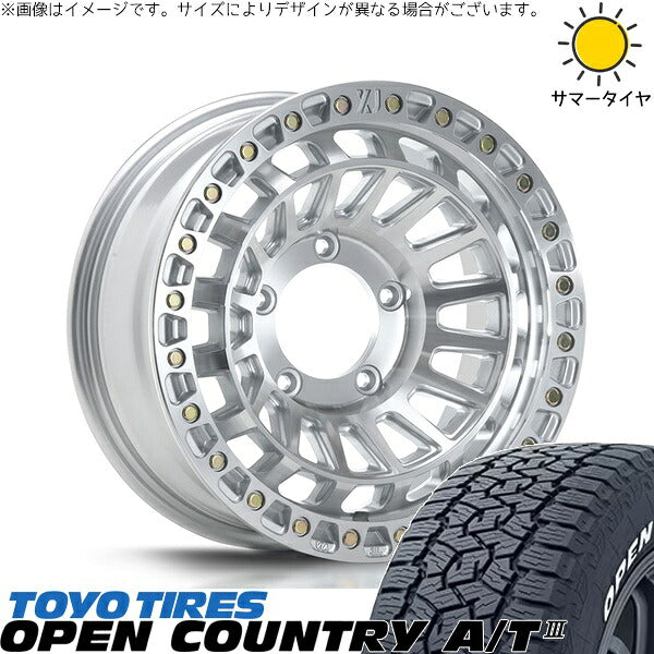 トーヨータイヤ オープンカントリー A/T3 225/70R16 + XTREME-J XJ08 グロスマシンド 16インチ 6J -5 5H139.7P サマー・ホイール4本セット。1枚目。