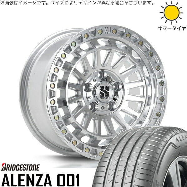 ブリヂストン アレンザ001 (ALENZA001) 235/50R18 + エクストリームJ XJ08 グロスマシンド 18インチ 8J +40 5H114.3P サマー・ホイール4本セット。1枚目。