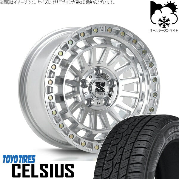 トーヨータイヤ セルシアス 215/65R16 + XTREME-J XJ08 グロスマシンド 16インチ 7J +35 5H114.3P オールシーズン・ホイール4本セット。1枚目。