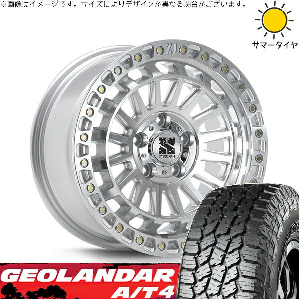 ヨコハマタイヤ ジオランダー A/T4 G018 (GEOLANDAR A/T4 G018) 185/85R16 + エクストリームJ XJ08 グロスマシンド 16インチ 7J +35 5H114.3P サマー・ホイール4本セット。1枚目。