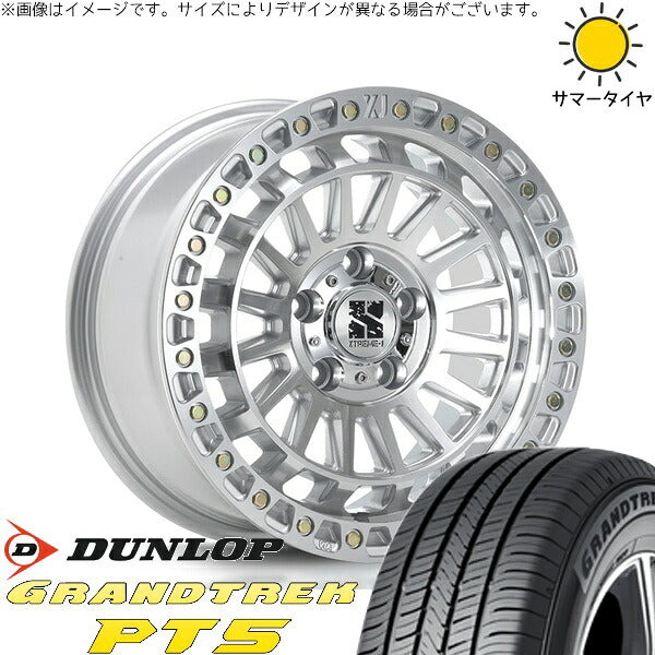 ダンロップ グラントレック PT5 215/65R16 + XTREME-J XJ08 グロスマシンド 16インチ 7J +35 5H114.3P サマー・ホイール4本セット。1枚目。