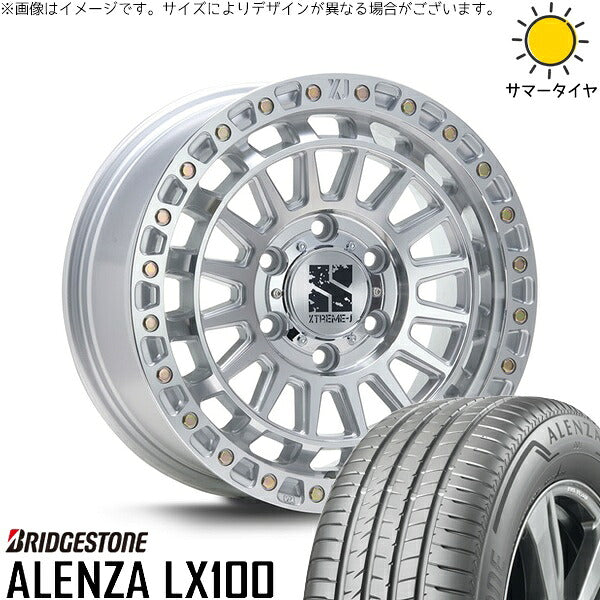 ブリヂストン アレンザ LX100 265/70R17 + XTREME-J XJ08 グロスマシンド 17インチ 8J +20 6H139.7P サマー・ホイール4本セット。1枚目。