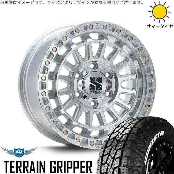 モンスタタイヤ テレーングリッパー 265/70R17 + XTREME-J XJ08 グロスマシンド 17インチ 8J +50 6H139.7P サマー・ホイール4本セット。1枚目。