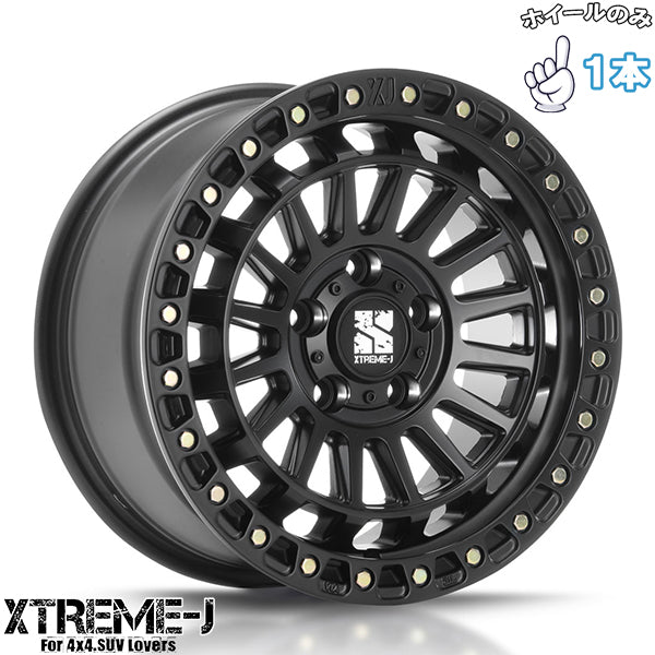 16インチ アルミホイール 5穴114.3 | MLJ エクストリームJ XJ08 サテンブラック 7J 1本のみ 正規品