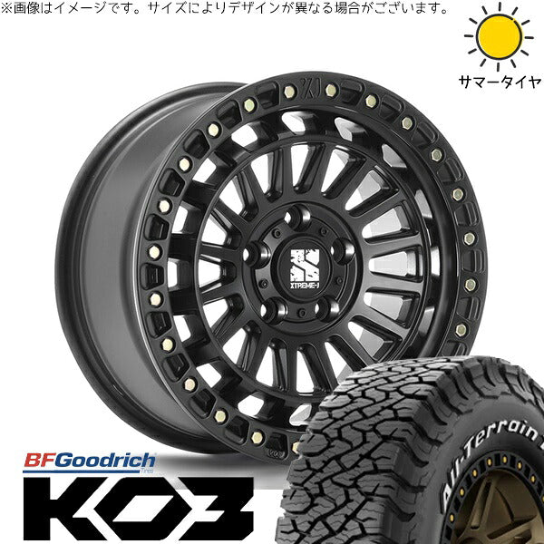 BFグッドリッチ オールテレーン T/A KO3 225/65R17 + XTREME-J XJ08 サテンブラック 17インチ 7.5J +42 5H114.3P サマー・ホイール4本セット。1枚目。