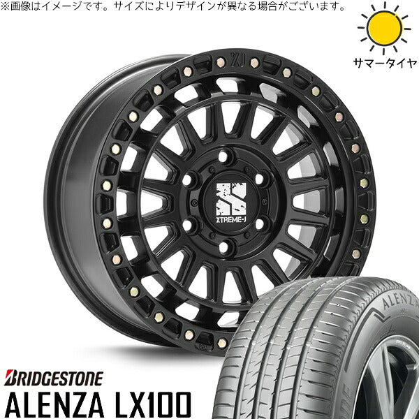 ブリヂストン アレンザ LX100 265/70R17 + XTREME-J XJ08 サテンブラック 17インチ 8J +20 6H139.7P サマー・ホイール4本セット。1枚目。