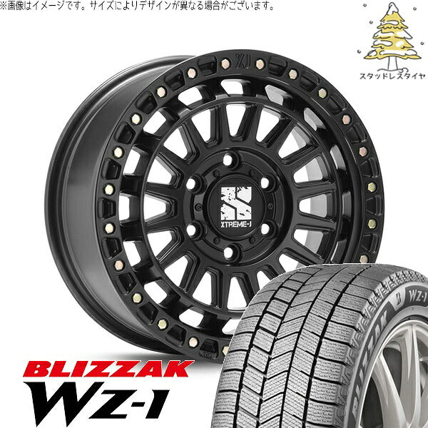 ブリヂストン ブリザック WZ-1 (BLIZZAK WZ-1) 265/65R17 + エクストリームJ XJ08 サテンブラック 17インチ 8J +20 6H139.7P スタッドレス・ホイール4本セット。1枚目。
