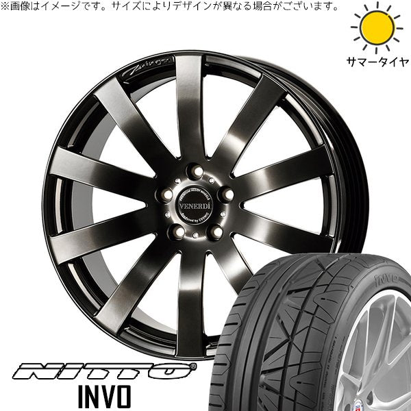 ニットー インボ 245/40R19 + ヴェネルディ ツィンガー ハイパーブラック 19インチ 8J +38 5H114.3P サマー・ホイール4本セット。1枚目。