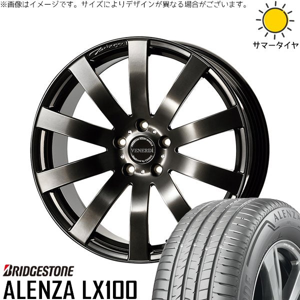 ブリヂストン アレンザ LX100 225/50R18 + ヴェネルディ ツィンガー ハイパーブラック 18インチ 7.5J +38 5H114.3P サマー・ホイール4本セット。1枚目。